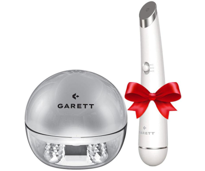 Urządzenie do twarzy Garett Zestaw Pretty Face srebrny + Glow Eye biały